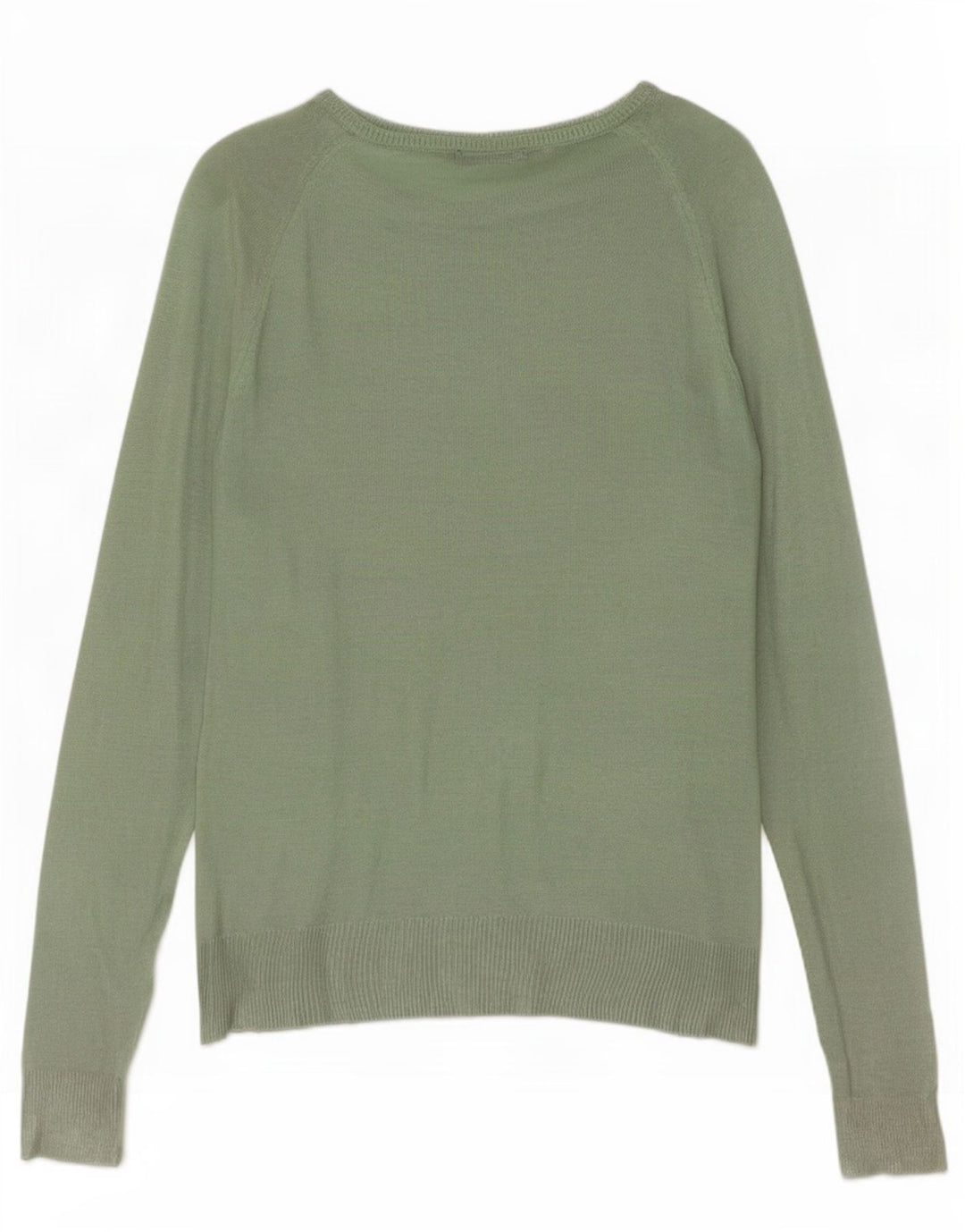 Zara Dame Boat Neck Jumper Sweater UK 14 Medium Green