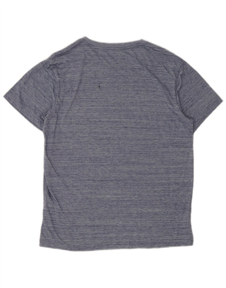 Hurley Herre grafisk T-shirt Top Lille Navyblå Flecked Polyester