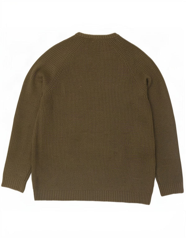 Fedt ansigt Herre høj rund hals sweater 3XL Khaki akryl