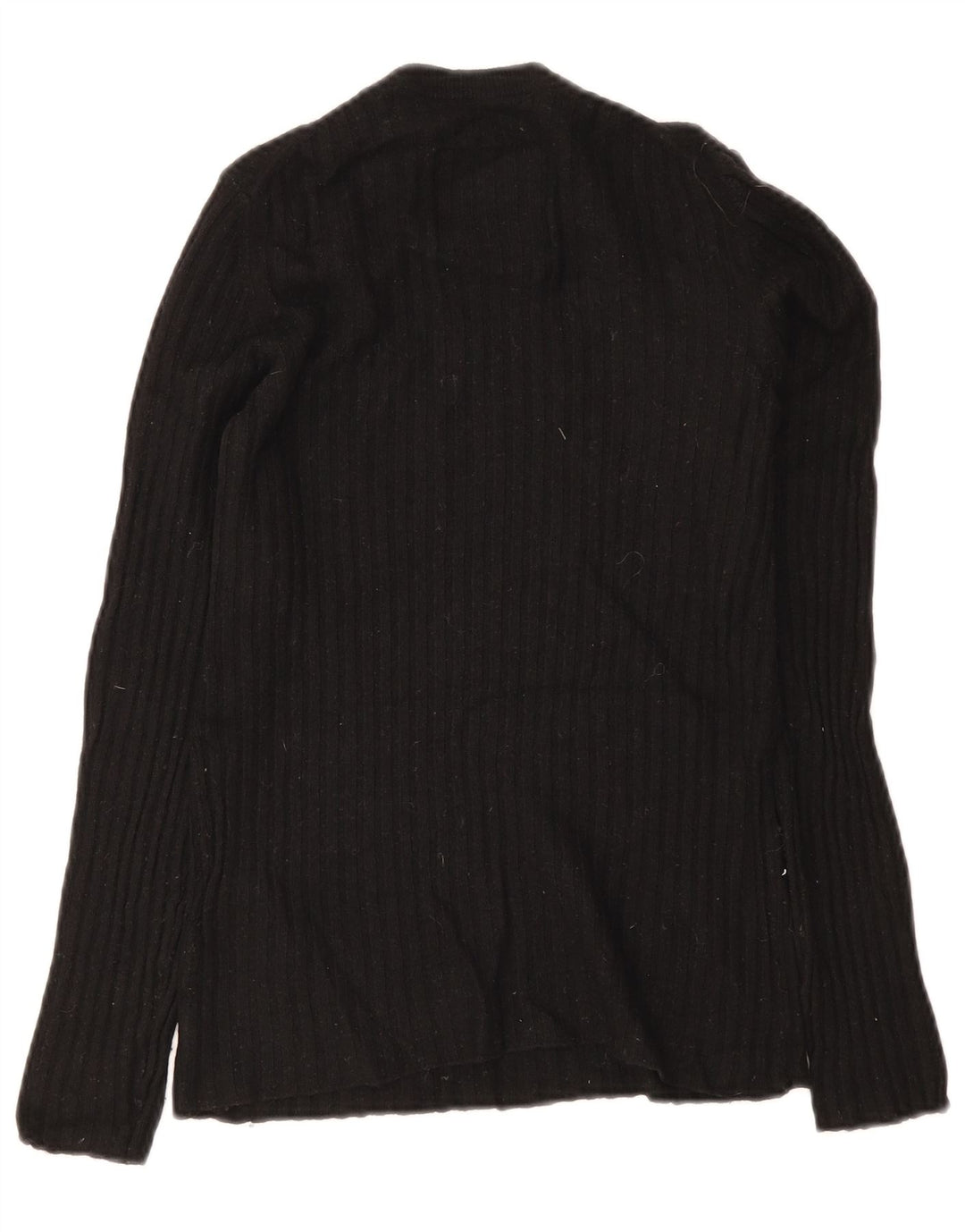 Superdry Sweater med rund hals til kvinder UK 8 Lille sort uld