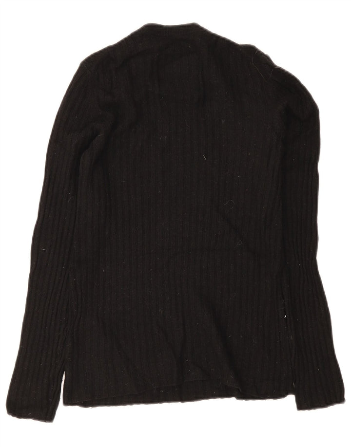 Superdry Sweater med rund hals til kvinder UK 8 Lille sort uld