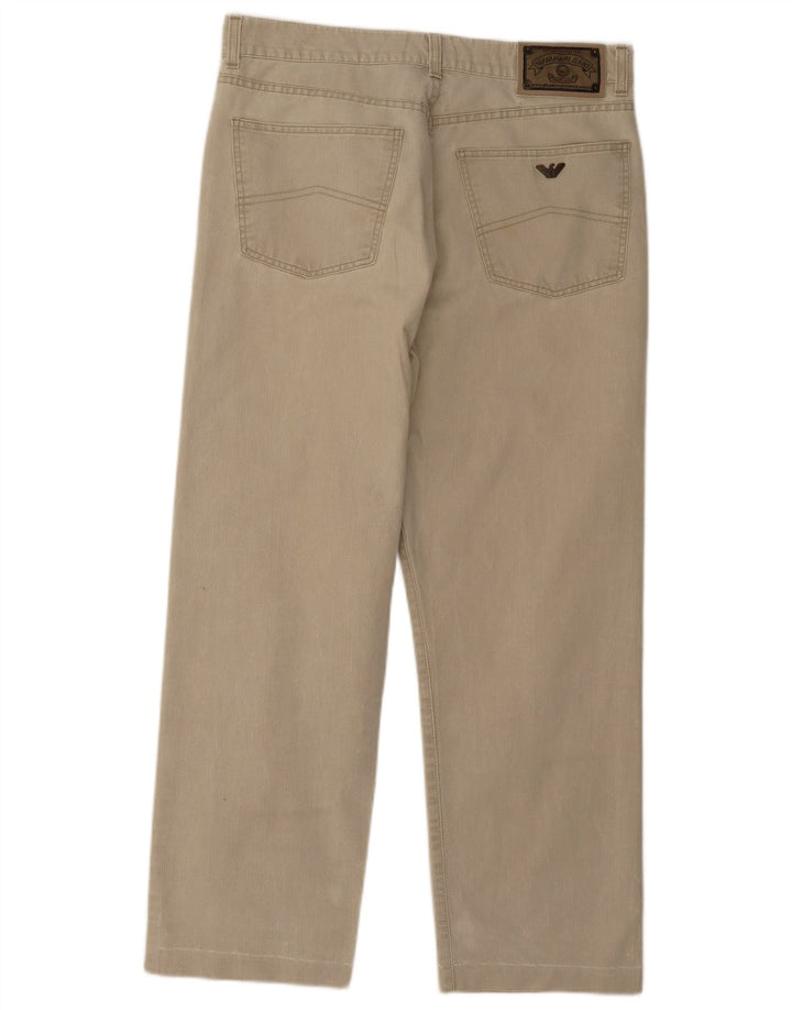 Armani Straight Jeans til mænd W36 L28 Beige Bomuld
