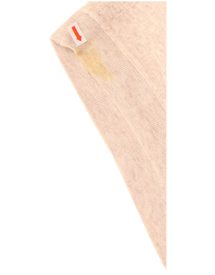 VINTAGE Herre Polo Neck Jumper Sweater 2XL Beige