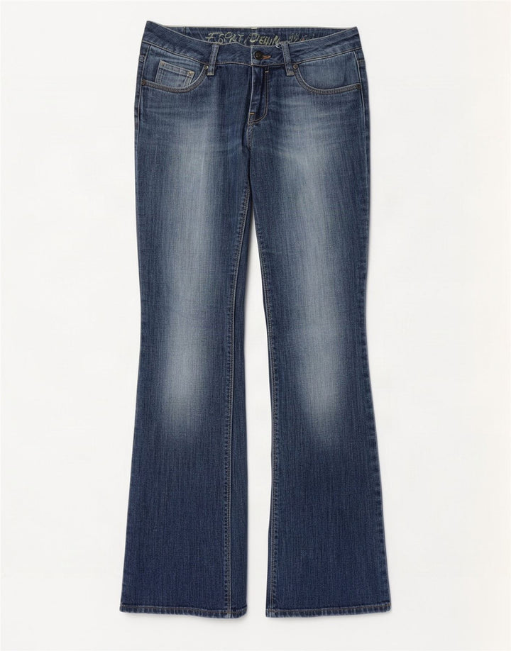 Esprit Dame Bootcut Jeans UK 12 Medium W32 L34 Blå