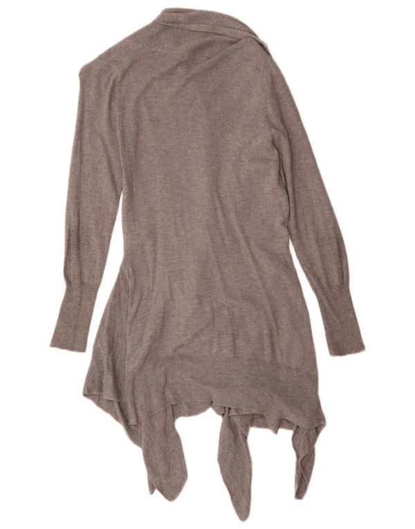 Marks & Spencer Dame Oversized Longline Cardigan Sweater UK 6 XS Grå