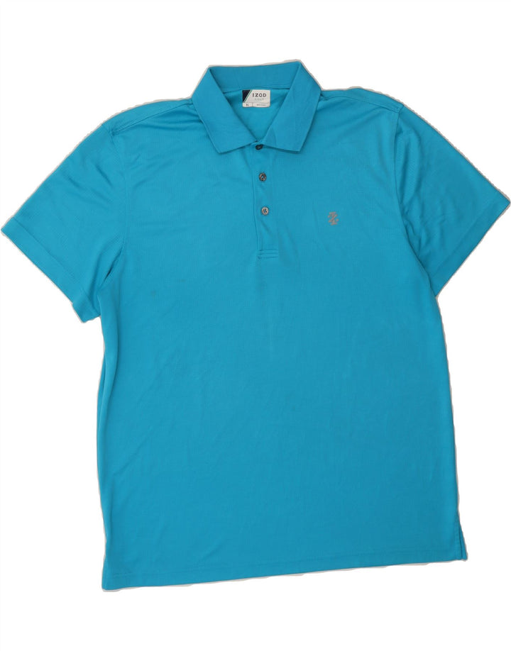 IZOD Mens Golf Polo Shirt XL Blue Polyester Vintage Izod and Second-Hand Izod from Messina Hembry 