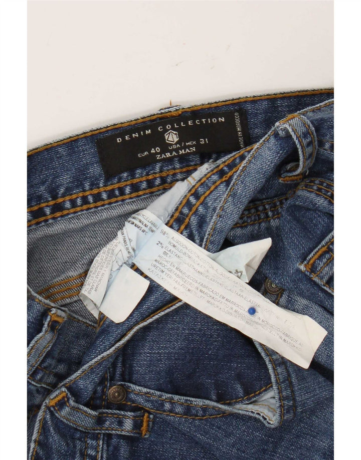Zara Herre Slim Jeans EU 40 Medium W31 L32 Blå Bomuld