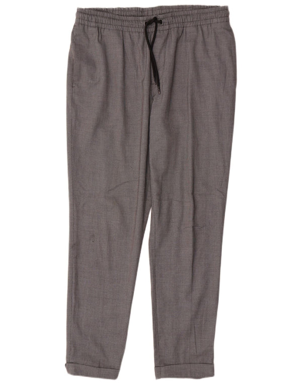 Zara Dame Slim Chino Bukser Large W32 L28 Grå Polyester