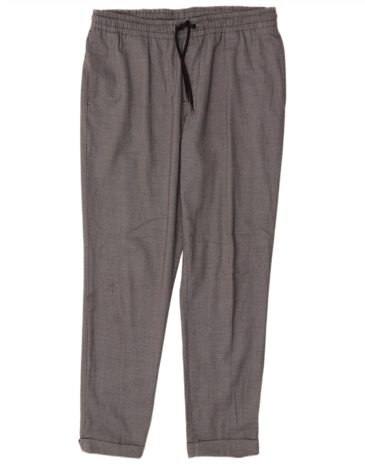 Zara Dame Slim Chino Bukser Large W32 L28 Grå Polyester
