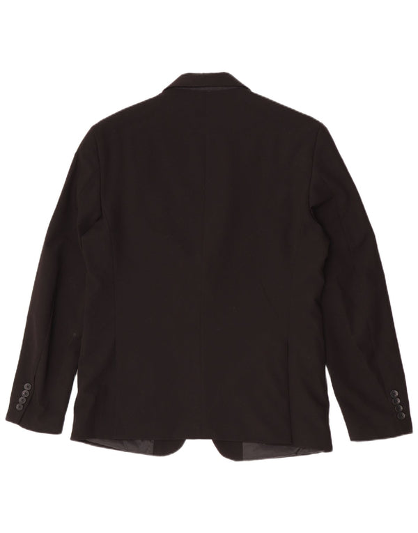 Zara Herre 2-knaps blazerjakke EU 52 Stor sort polyester