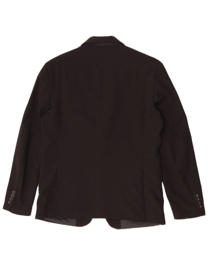 Zara Herre 2-knaps blazerjakke EU 52 Stor sort polyester