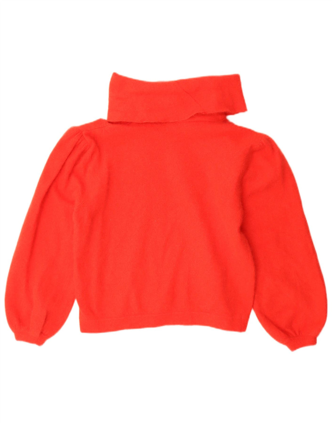 Vintage Dame Crop Roll Neck Jumper Sweater IT 48 XL Rød