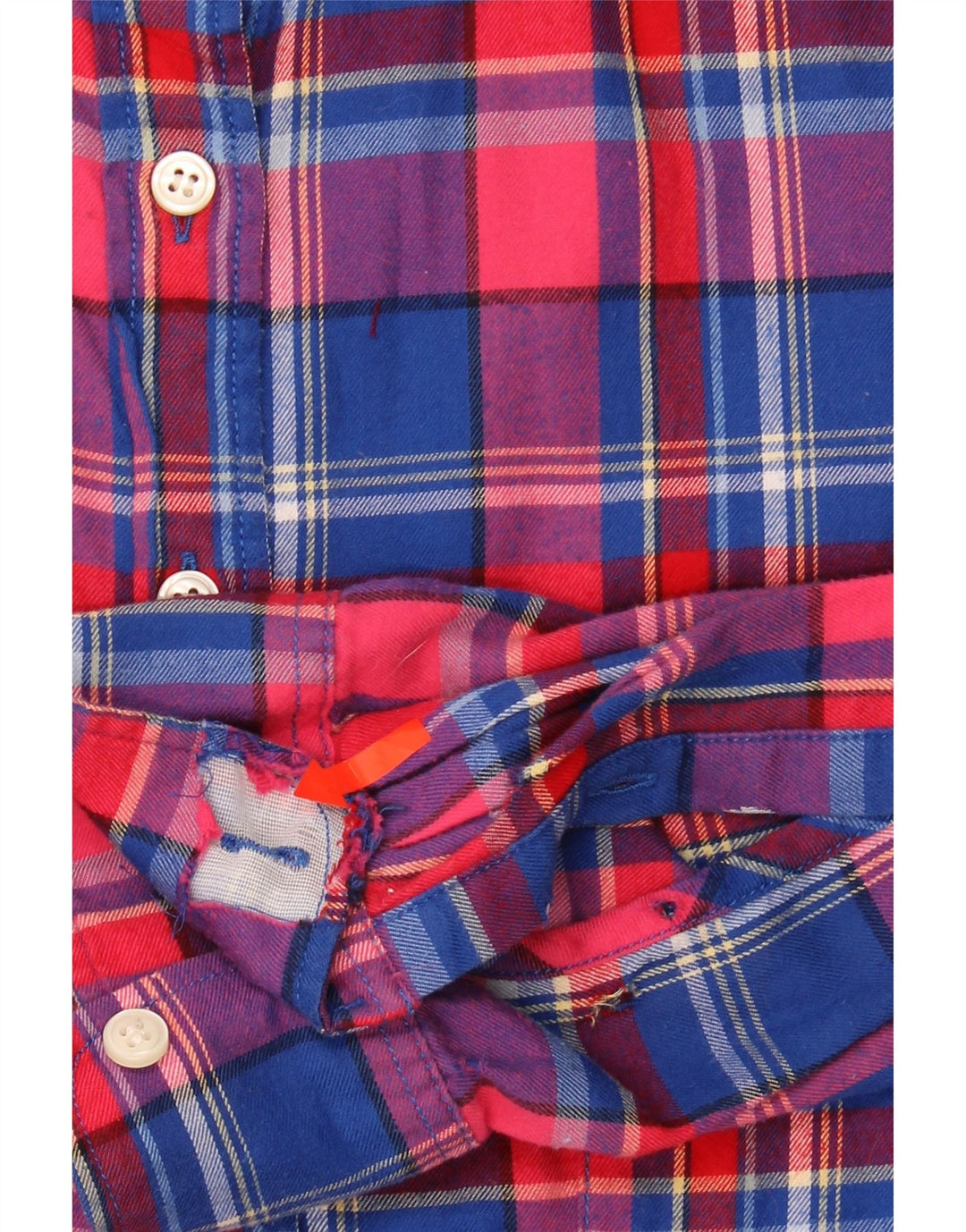 J. CREW Womens Flannel Shirt UK 16 Large Blue Check Cotton Vintage J. Crew and Second-Hand J. Crew from Messina Hembry 