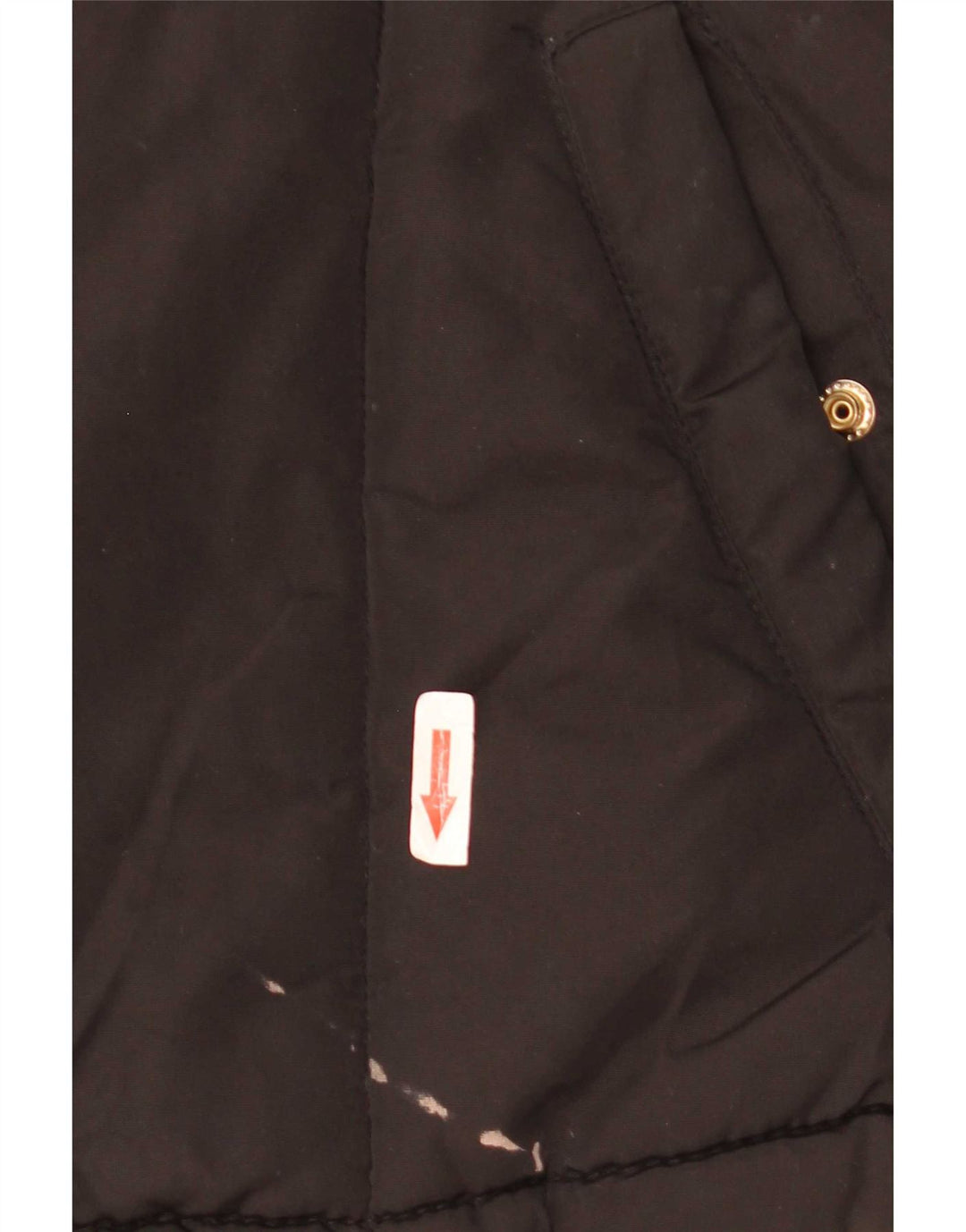 Topshop Dame Hætte Oversized Polstret Jakke UK 8 Small Black Polyester