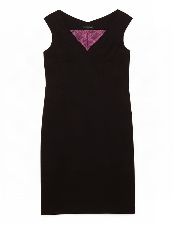Næste Kvinders Ærmeløs Skede Kjole UK 10 Small Black Polyester