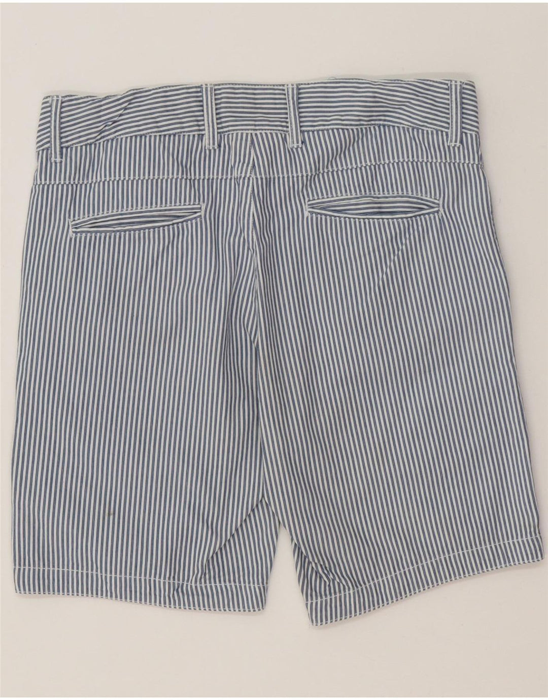 CHAMPION Mens Chino Shorts Small W29 Blue Striped Cotton Vintage Champion and Second-Hand Champion from Messina Hembry 