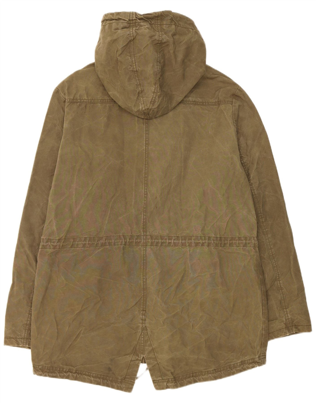 Bomboogie Herre Hooded Parka Jacket UK 42 XL Khaki Cotton