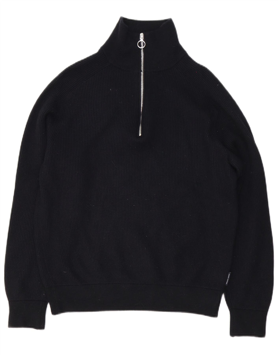Armani Exchange Herre Zip Neck Jumper Sweater Stor Sort Bomuld