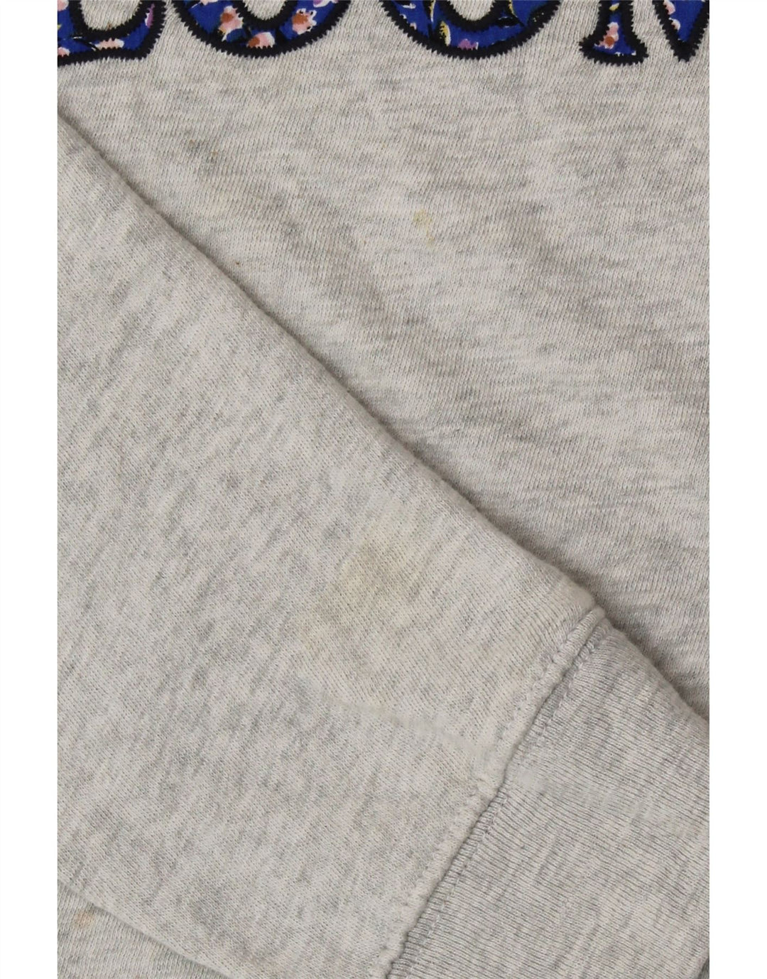 Marks & Spencer Dame Grafisk Sweatshirt Jumper UK 10 Small Grey Flecked