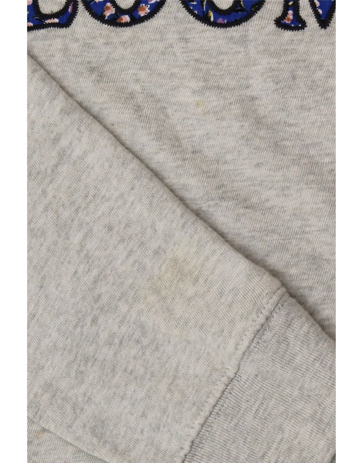 Marks & Spencer Dame Grafisk Sweatshirt Jumper UK 10 Small Grey Flecked