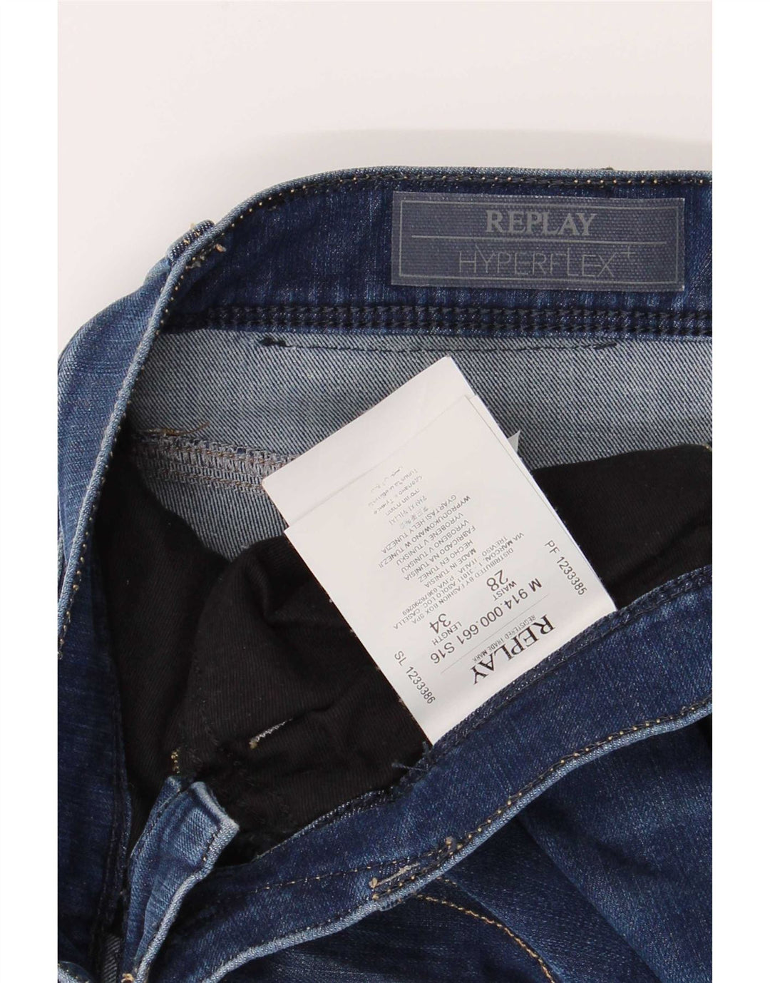 Replay Herre Slim Jeans W28 L30 Blå Bomuld