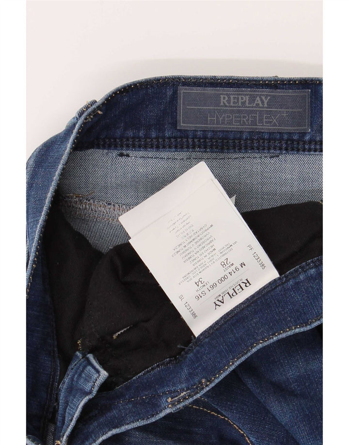 Replay Herre Slim Jeans W28 L30 Blå Bomuld
