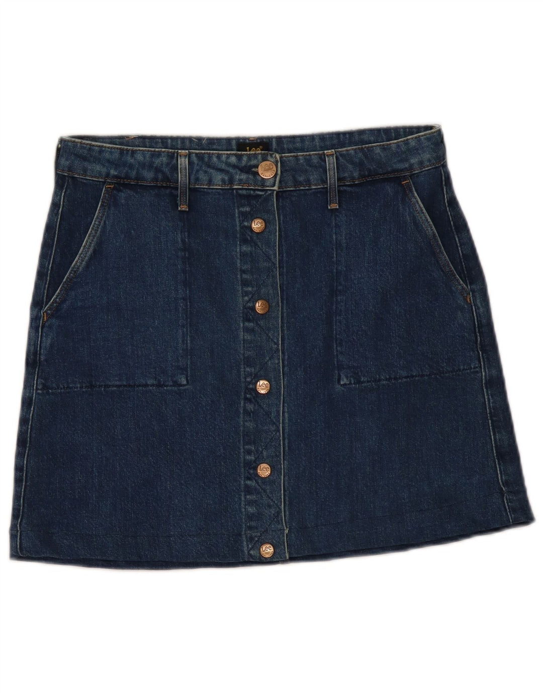 LEE Dame Mini Denim Nederdel W29 Medium Blue Bomuld