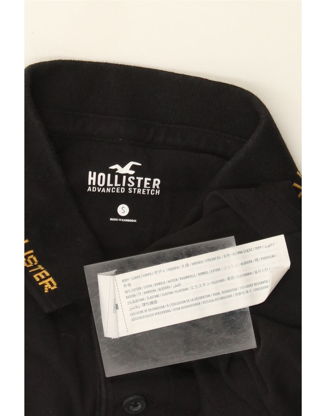 Hollister herre poloshirt lille sort bomuld