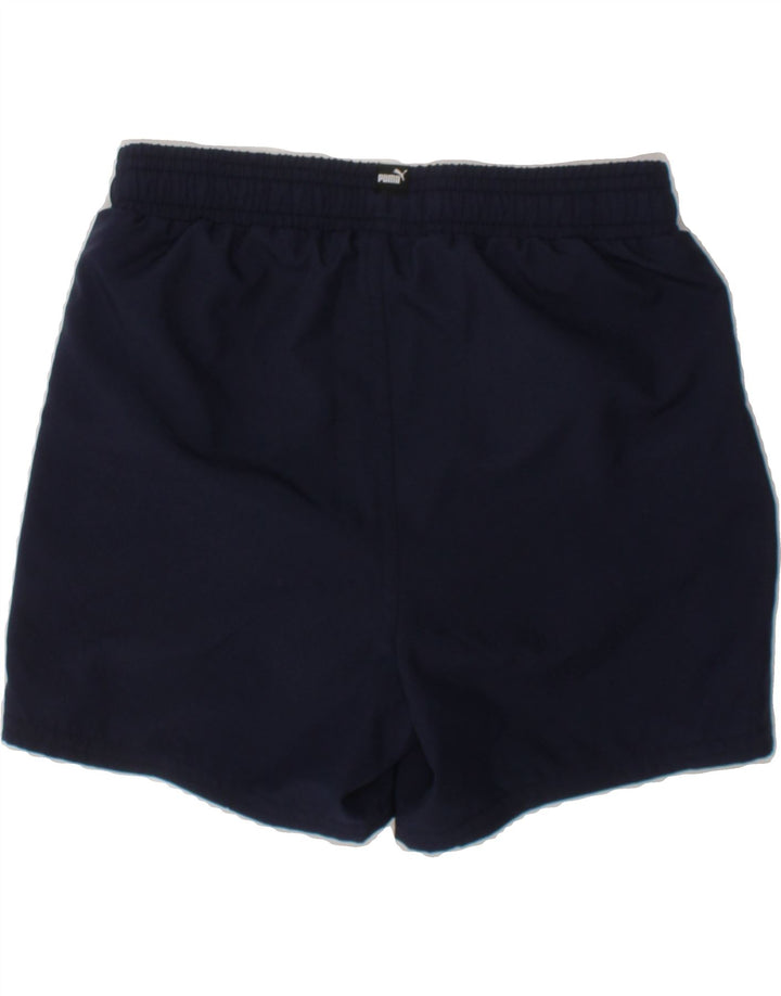 PUMA Boys Graphic Sport Shorts 7-8 Years  Navy Blue Polyester Vintage Puma and Second-Hand Puma from Messina Hembry 