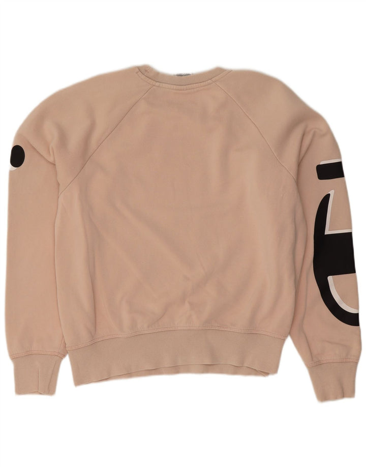 Champion Dame Grafisk Sweatshirt Jumper UK 14 Medium Pink Bomuld