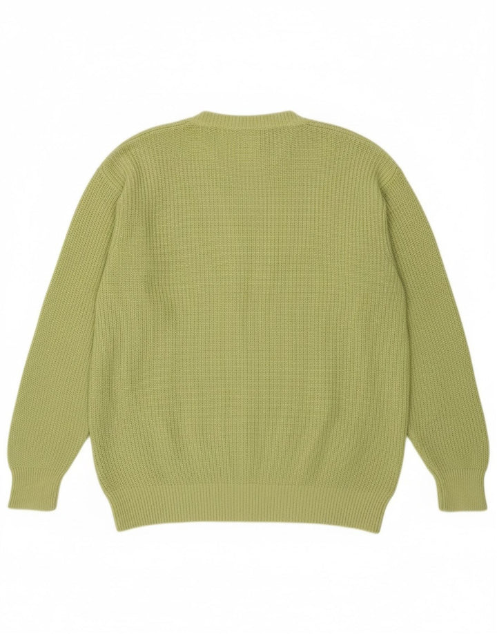 Andrea Fenzi Herre Crew Neck Jumper Sweater Medium Green