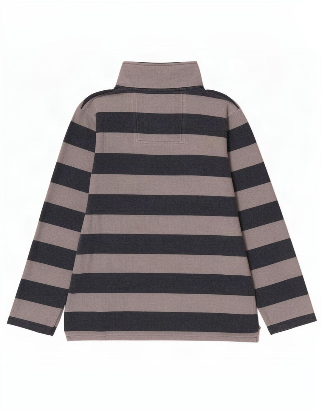 Besætningstøj Herre Zip Neck Sweatshirt Jumper Medium Grå Stribet