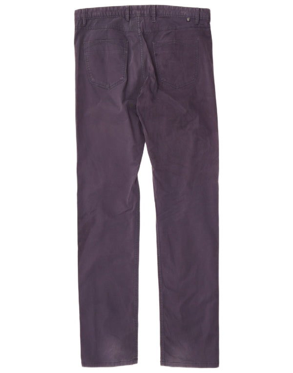 Massimo Dutti Herre Slim Casual Bukser EU 42 Large W32 L34 Navy Blue