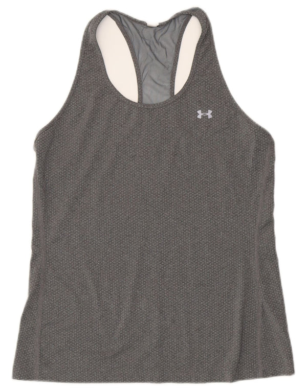 Under Armour Dame Heat Gear Vest Top UK 12 Medium Grå Polyester