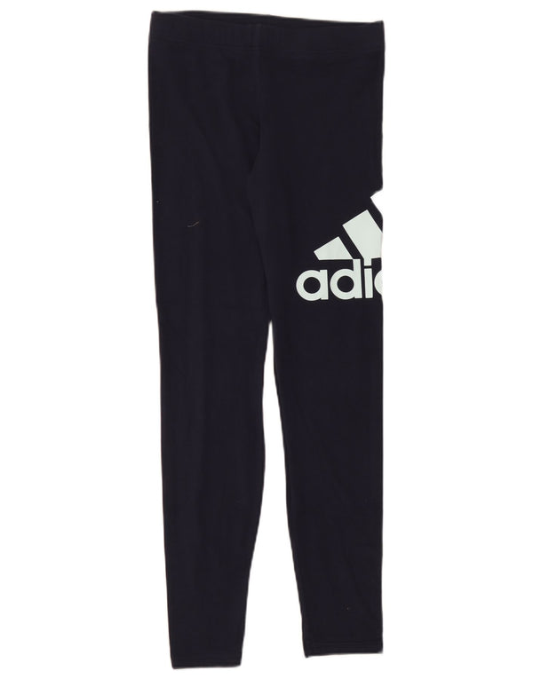 Adidas piger grafiske leggings 14-15 år marineblå bomuld