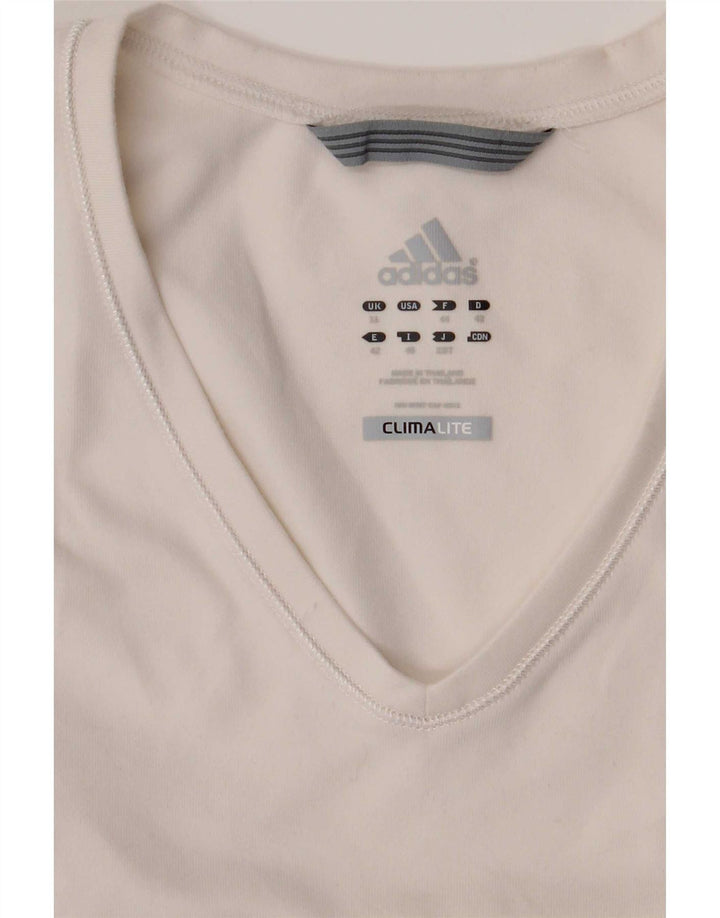 Adidas Dame Climalite Vest Top UK 12 Medium White