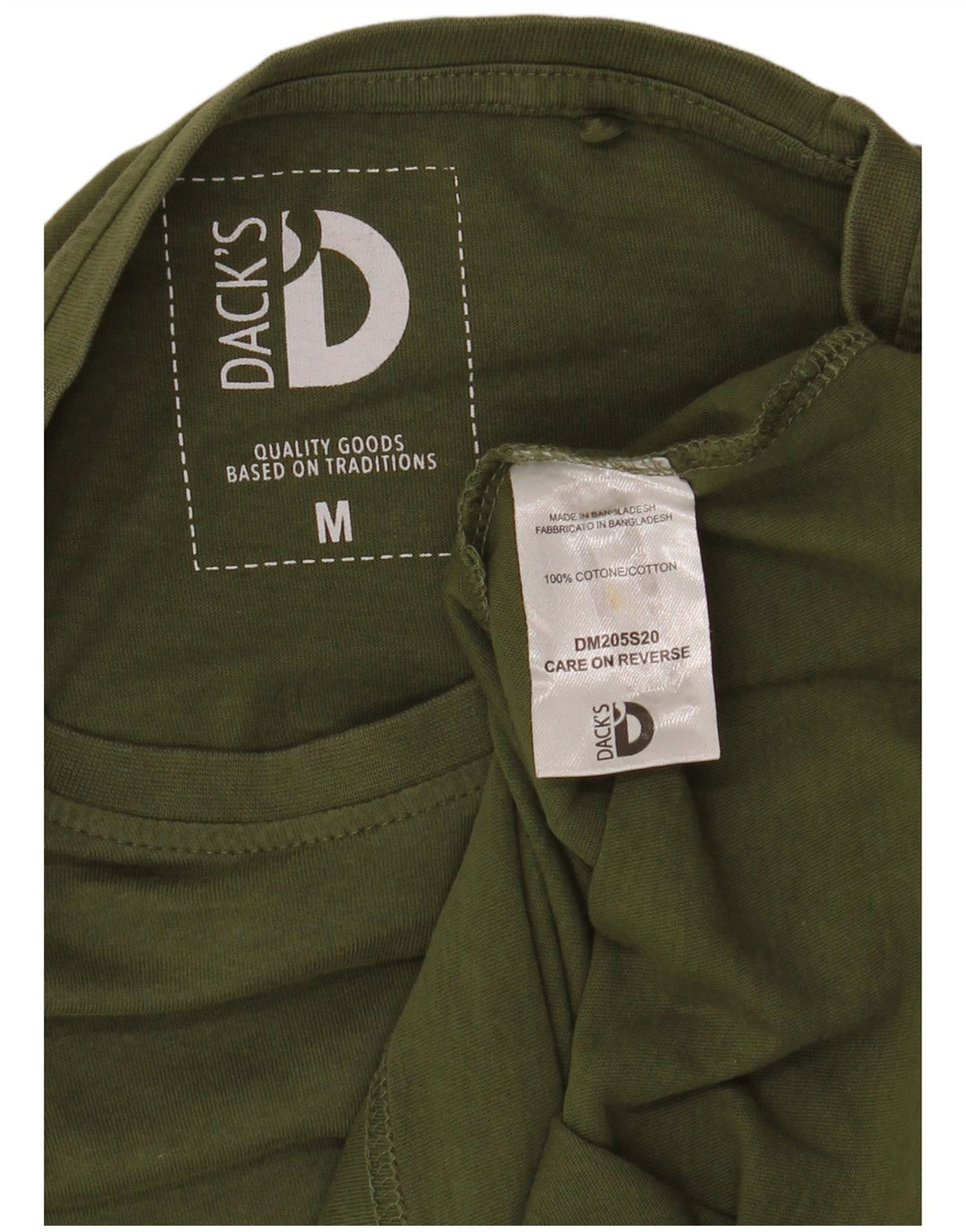 Dacks grafisk t-shirt til mænd, medium kaki bomuld