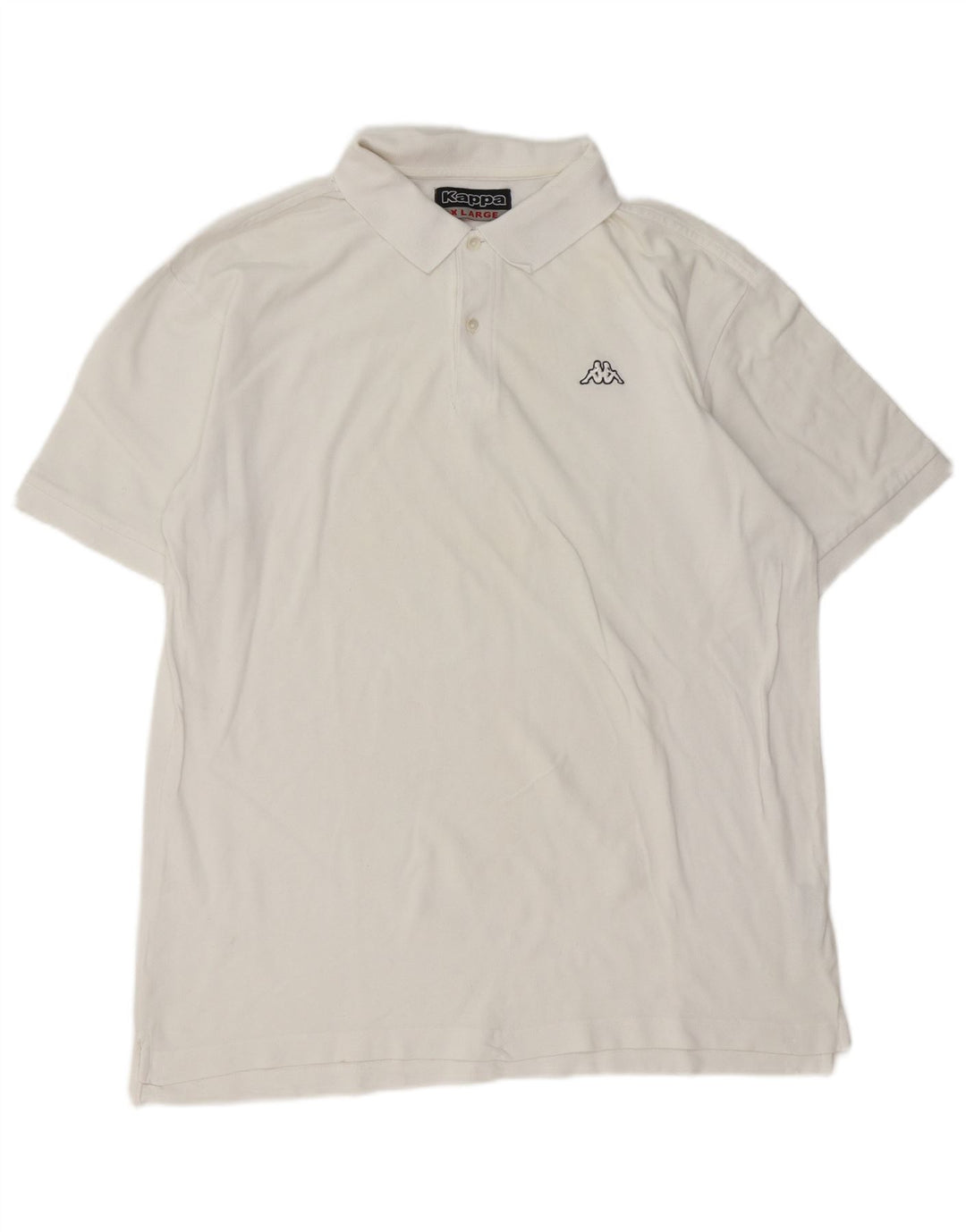 Kappa herre poloshirt XL hvid bomuld