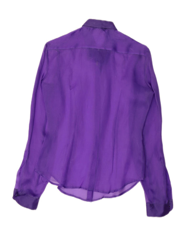 Vintage dameskjortebluse UK 12 Medium Purple