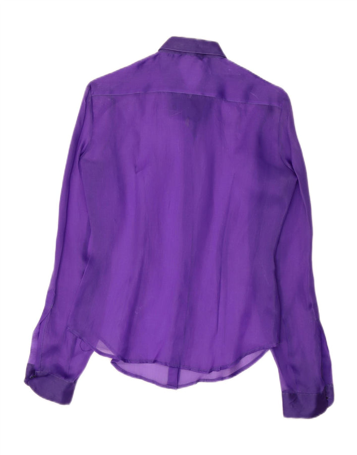 Vintage dameskjortebluse UK 12 Medium Purple