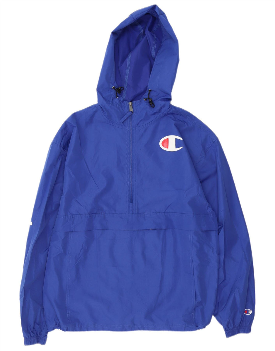 Champion Herre grafisk regnjakke med hætte UK 38 Medium Blue Polyester