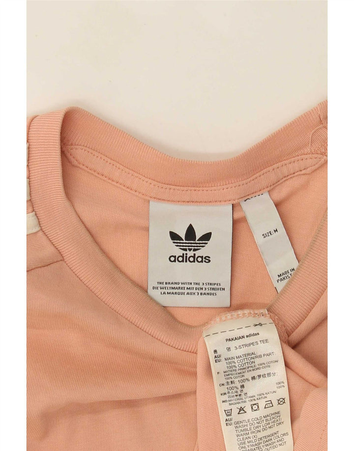 Adidas Herre T-Shirt Top Medium Pink Colourblock Bomuld