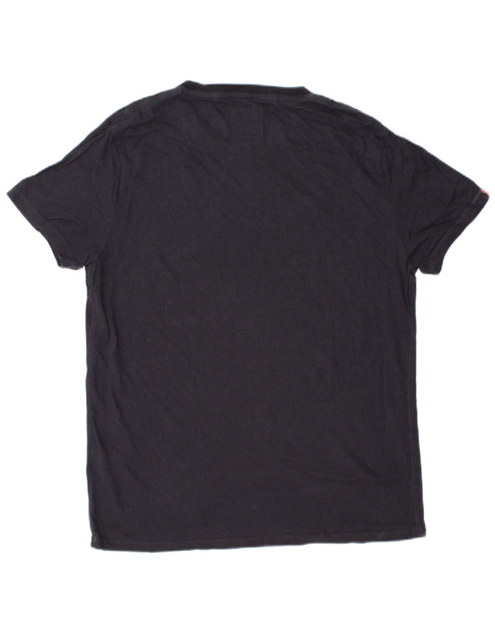 SUPERDRY T-shirt top til mænd 2XL marineblå bomuld