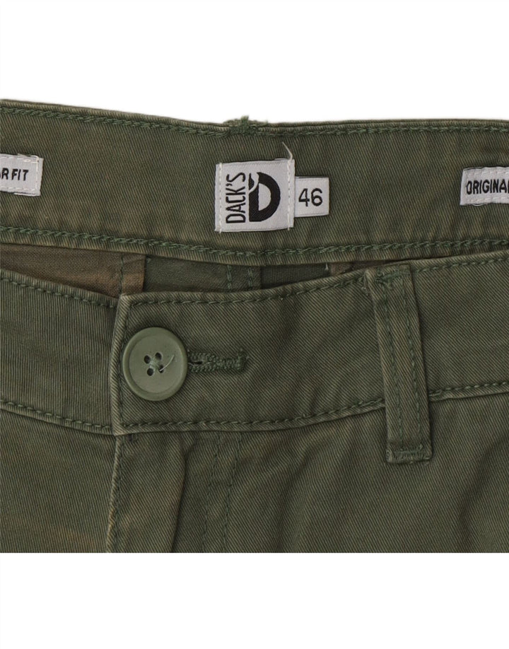 Dacks herre Regular Fit Chino Shorts IT 46 Small W30 Green Cotton