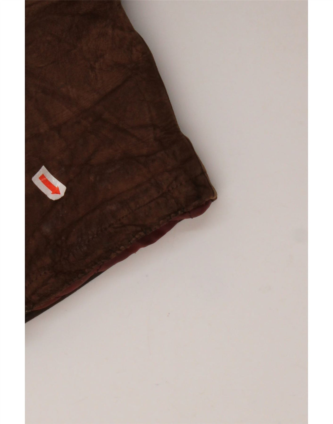 VINTAGE Herre Shearling Double Breasted Coat IT 54 2XL Brunt Læder