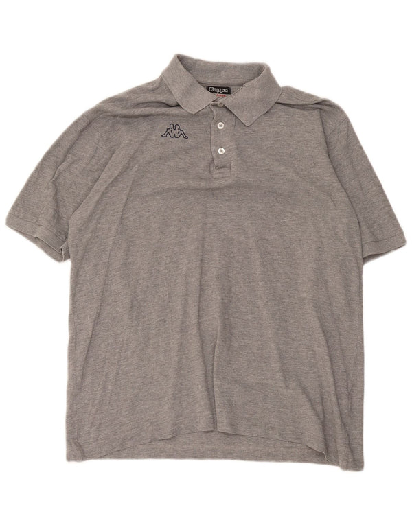 Kappa Polo Shirt til mænd XL Grå Flecked Bomuld