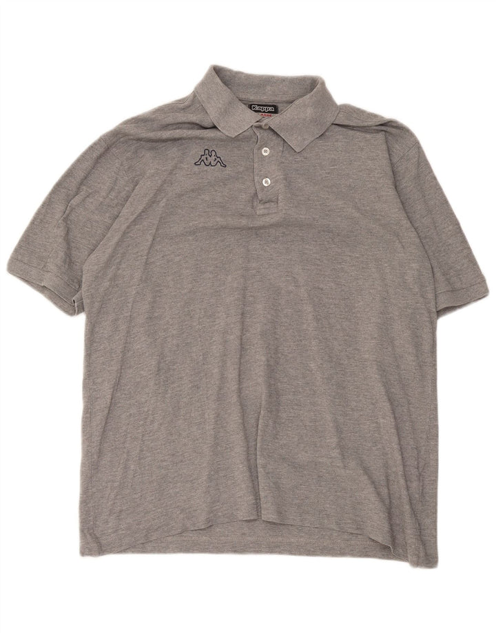 Kappa Polo Shirt til mænd XL Grå Flecked Bomuld