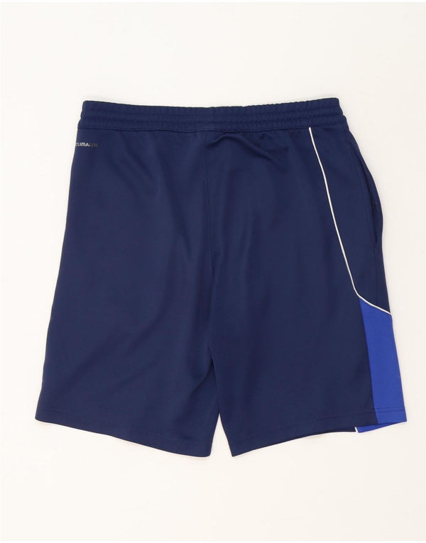 Adidas Herre Climalite Sportshorts Small Navy Blue Colourblock Polyester