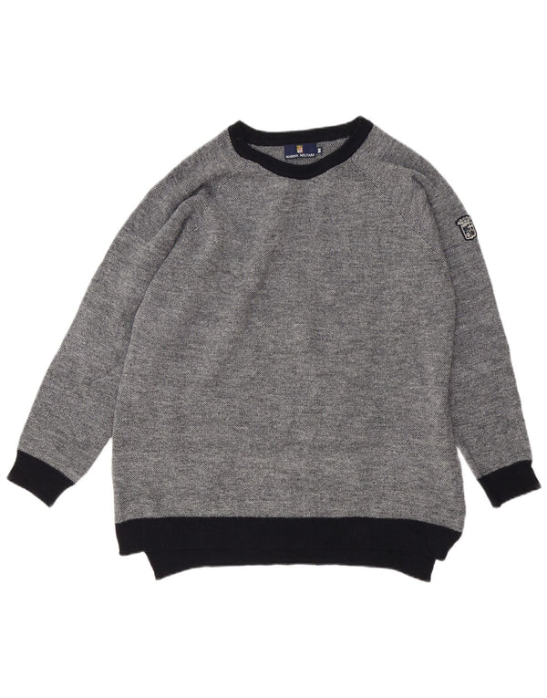 Marina Militare Dame Boat Neck Jumper Sweater UK 14 Medium Grå Akryl