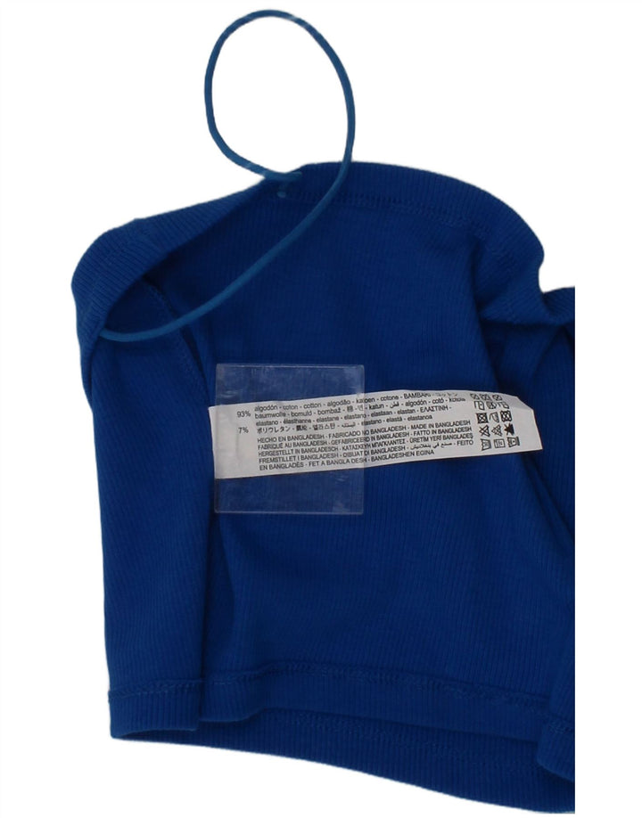 Zara Dame Bralette Cami Top Lille Blå Bomuld